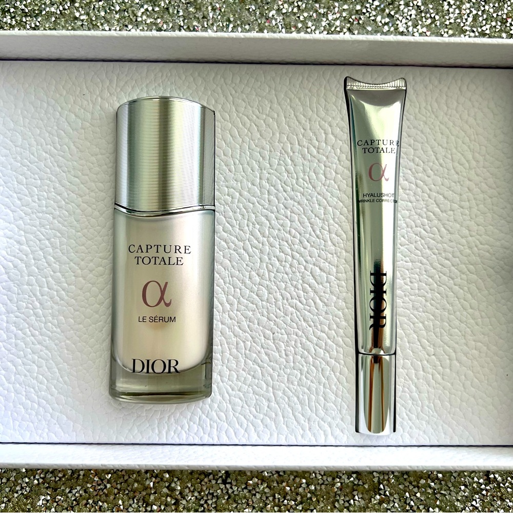 Dior Skincare Set Capture Totale Le Serum and Hyalushot Wrinkle Corrector NWT